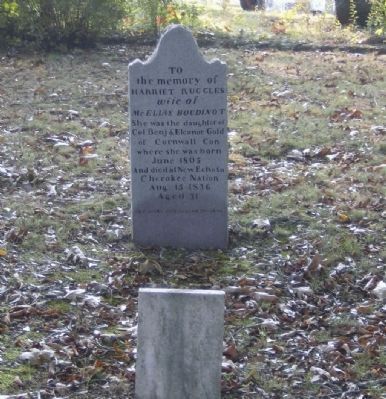 New Echota Cemetery Marker-Boudinot image. Click for full size.