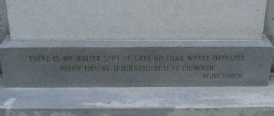 Citation at the Base of the Front of Monument image. Click for full size.