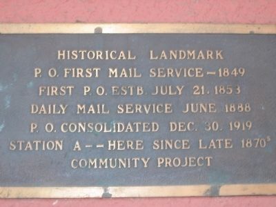Auburn Post Office Marker. Click for full size. Auburn Post Office Marker image. Click for full size.