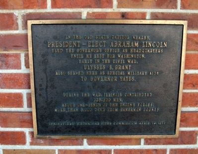 President - Elect Abraham Lincoln Marker. Click for full size. President - Elect Abraham Lincoln Marker image. Click for full size.