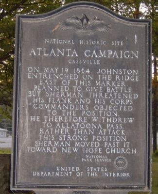 Atlanta Campaign Cassville Marker image. Click for full size.