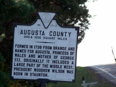 Augusta County Face of Marker. Click for full size. Augusta County Face of Marker image. Click for full size.