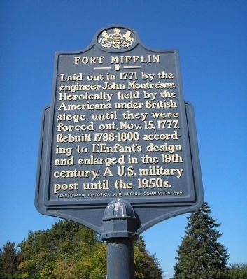 Fort Mifflin Marker image. Click for full size.