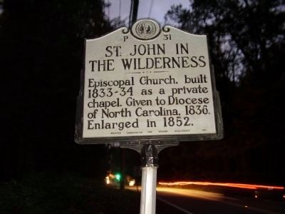 St. John in the Wilderness Marker. Click for full size. St. John in the Wilderness Marker image. Click for full size.