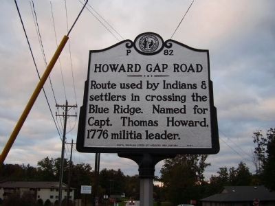 Howard Gap Road Marker. Click for full size. Howard Gap Road Marker image. Click for full size.