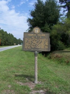 German Village Marker, looking northward on Lawrence Road image. Click for full size.