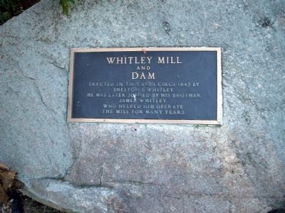 Whitley Mill and Dam Marker image. Click for full size.