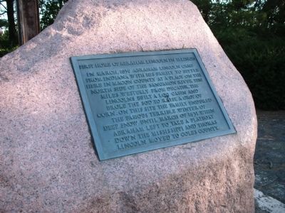 First Home of Abraham Lincoln in Illinois Marker. Click for full size. First Home of Abraham Lincoln in Illinois Marker image. Click for full size.