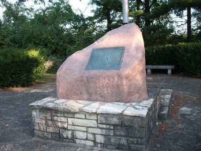 Wider View - - First Home of Abraham Lincoln in Illinois Marker. Click for full size. Wider View - - First Home of Abraham Lincoln in Illinois Marker image. Click for full size.