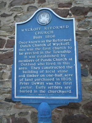 Wyckoff Reformed Church Marker image. Click for full size.