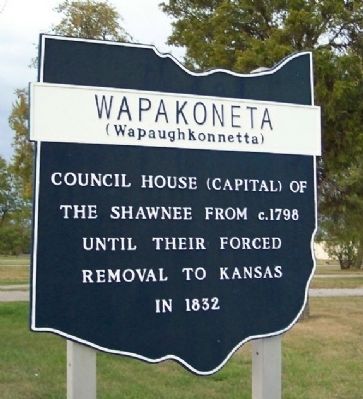 Wapakoneta (Wapaughkonnetta) Marker image. Click for full size.