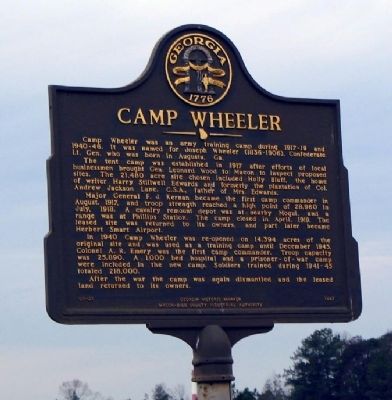 Camp Wheeler Marker image. Click for full size.