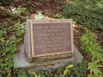 Cemetery Marker at St. John in the Wilderness image. Click for full size.