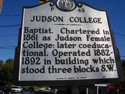 Judson College Marker image. Click for full size.
