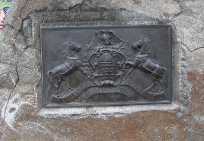 Pennsylvania Coat of Arms on the Left Side of Monument. Click for full size. Pennsylvania Coat of Arms on the Left Side of Monument image. Click for full size.