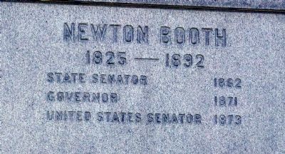 Newton Booth Marker. Click for full size. Newton Booth Marker image. Click for full size.