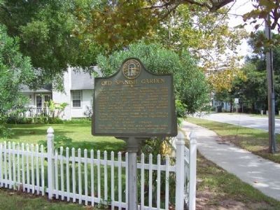 Old Spanish Garden Marker with Ocean Boulevard in the background image. Click for full size.