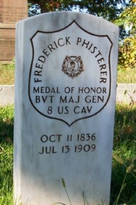 Brevet Major General Frederick Phisterer Monument. Click for full size. Brevet Major General Frederick Phisterer Monument image. Click for full size.