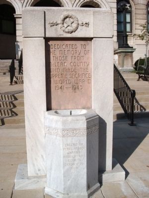 World War II War Memorial Marker. Click for full size. World War II War Memorial Marker image. Click for full size.