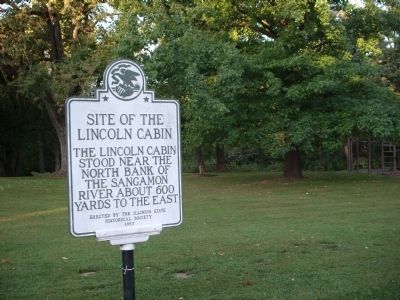 Wider View - - Site of the Lincoln Cabin Marker image. Click for full size.