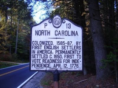 North Carolina Marker. Click for full size. North Carolina Marker image. Click for full size.
