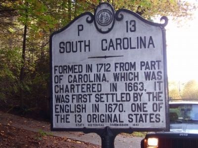 South Carolina Marker image. Click for full size.