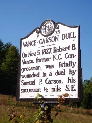 Vance-Carson Duel Marker. Click for full size. Vance-Carson Duel Marker image. Click for full size.