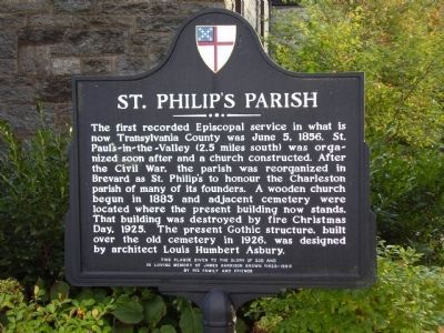 St. Philip's Parish Marker image. Click for full size.