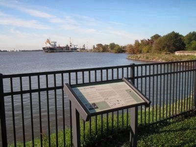 Marker on the Delaware River image. Click for full size.