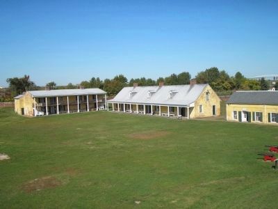 Soldiers' Barracks and Officers Quarters. Click for full size. Soldiers' Barracks and Officers Quarters image. Click for full size.