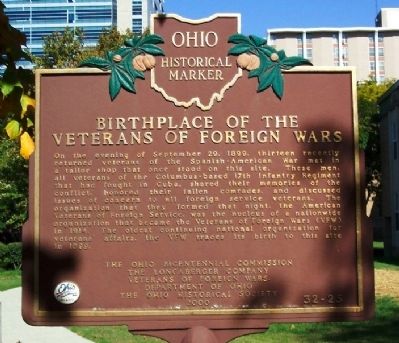 Birthplace of the Veterans of Foreign Wars Marker image. Click for full size.
