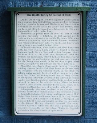 The Booth-Toney Shootout of 1878 Marker image. Click for full size.