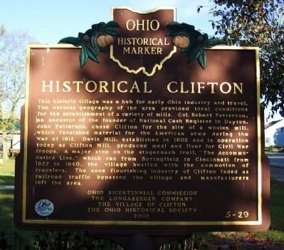 Historical Clifton Marker image. Click for full size.