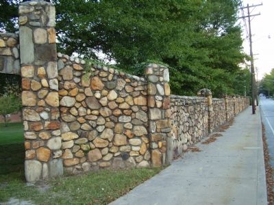 College Stone Wall And Gate image. Click for full size.
