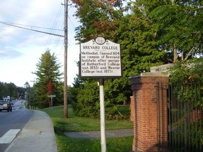 Brevard College Marker. Click for full size. Brevard College Marker image. Click for full size.