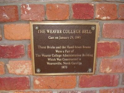 Weaver College Bell Marker image. Click for full size.