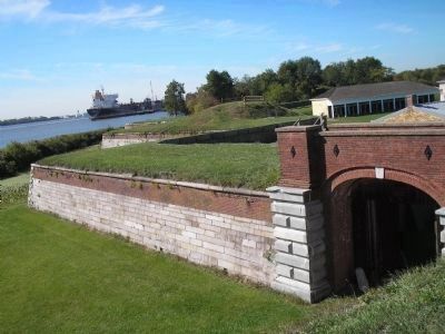 Fort Mifflin's Walls and Main Gate image. Click for full size.