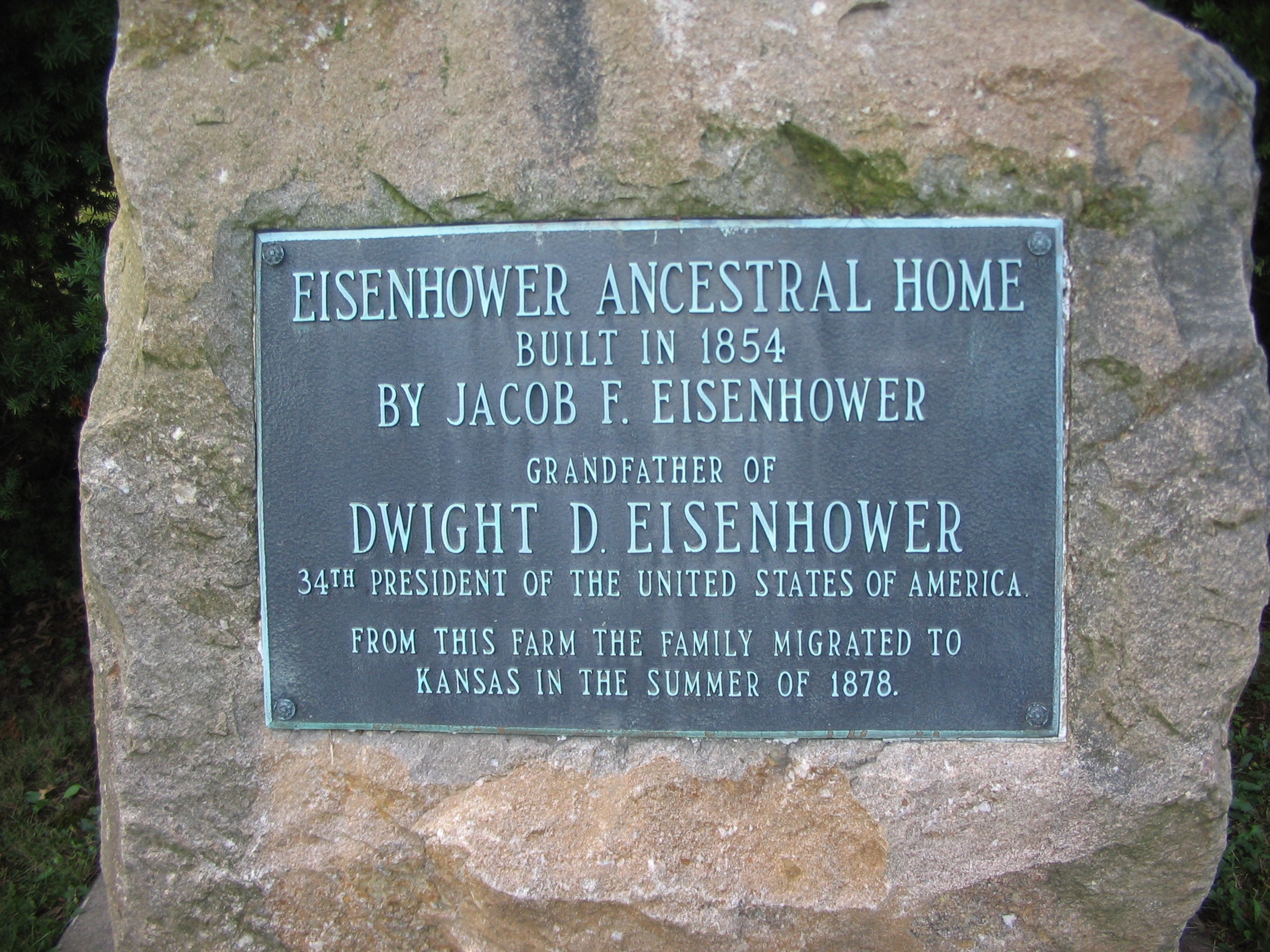 Eisenhower Ancestral Home Marker