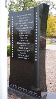 Alton Cemetery Veterans Monument Marker (reverse) image. Click for full size.