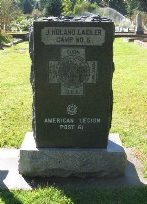 J. Holland Laidler Camp No. 5 Monument image. Click for full size.
