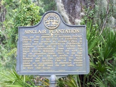 Sinclair Plantation Marker image. Click for full size.