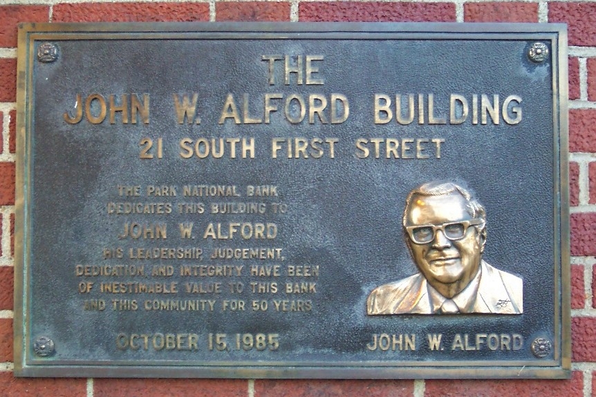The John W. Alford Building Marker