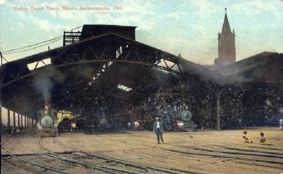 Post Card Photo of Old Indianapolis Union Station image. Click for full size.
