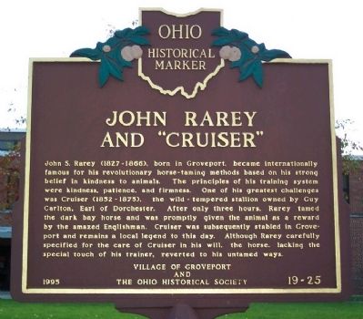 John Rarey and "Cruiser" Marker image. Click for full size.