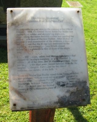 The Maine Memorial Marker image. Click for full size.