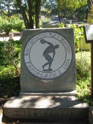 Sacramento Turn Verein Monument Next to Marker. Click for full size. Sacramento Turn Verein Monument Next to Marker image. Click for full size.