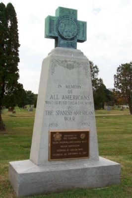 Sunset Cemetery Spanish-American War Monument image. Click for full size.