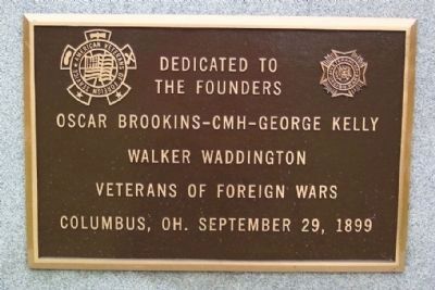 VFW Founders Plaque on Spanish-American War Monument image. Click for full size.