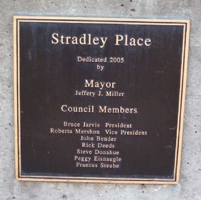 Stradley Place Dedication Marker image. Click for full size.