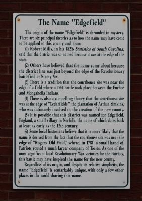 The Name "Edgefield" Marker image. Click for full size.